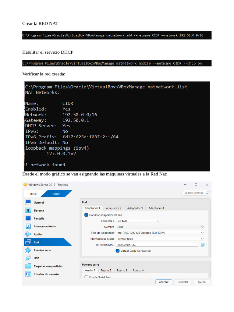 Crear Red Nat | PDF