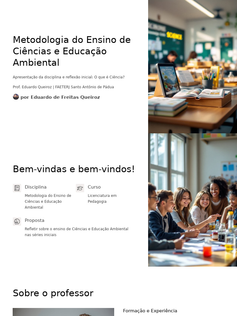 Metodologia do Ensino de Ciências e Meio Ambiente | PDF | Science ...