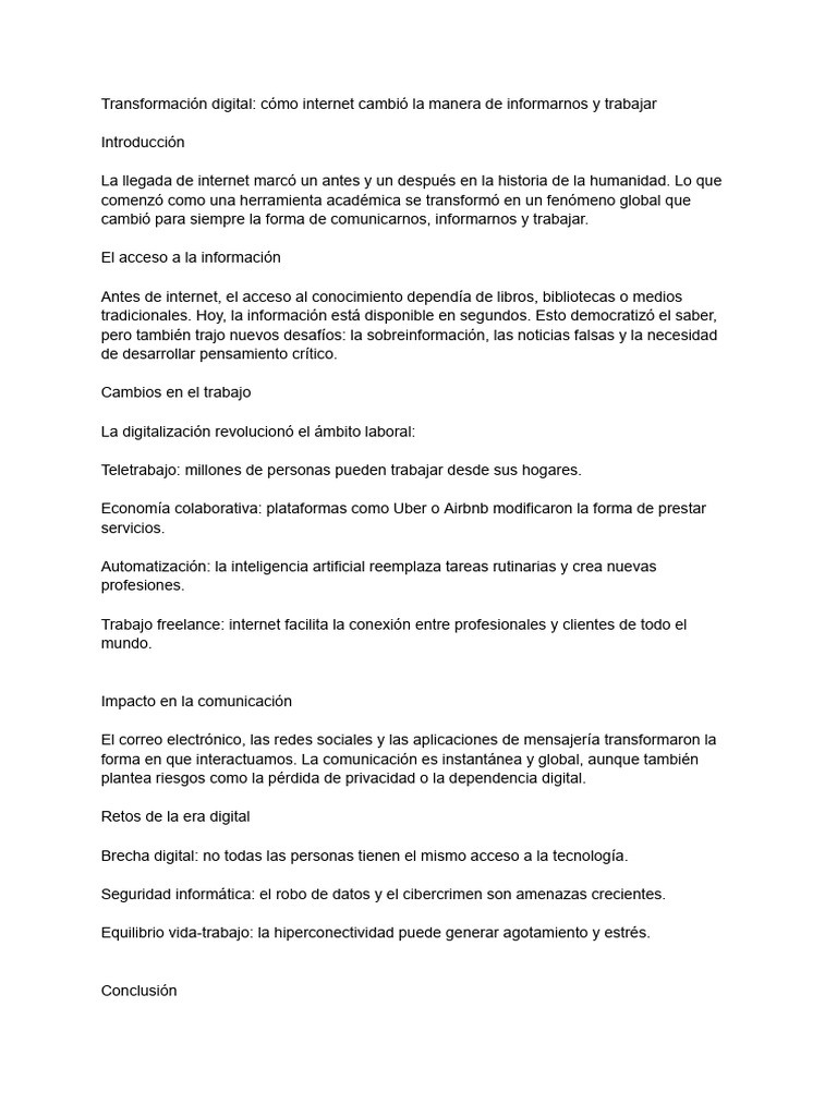 Transformación Digital - Cómo Internet Cambió La Manera de Informarnos ...