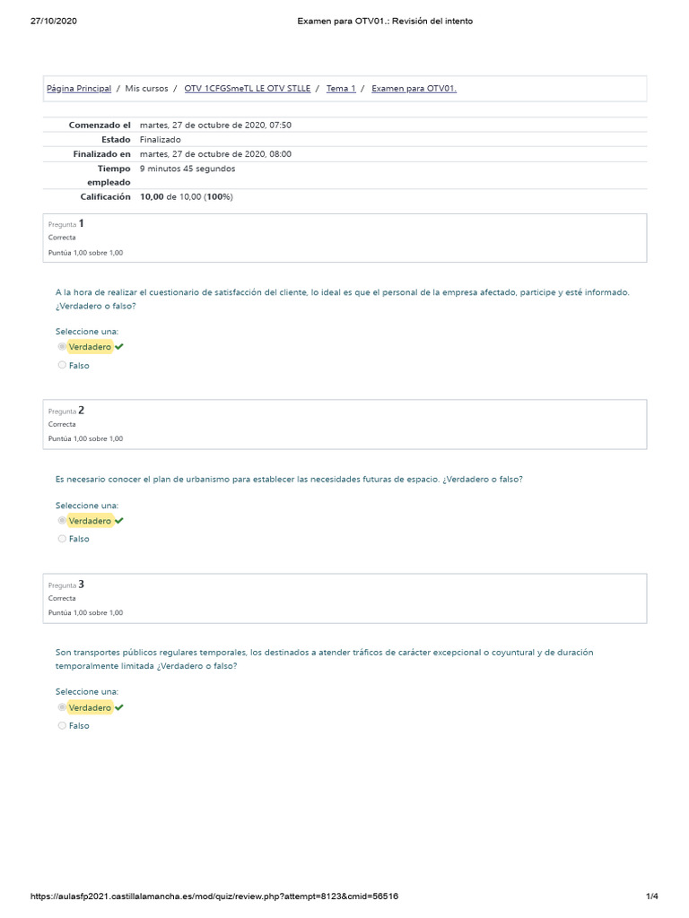 Test Tema 1 FOL | PDF | Logística