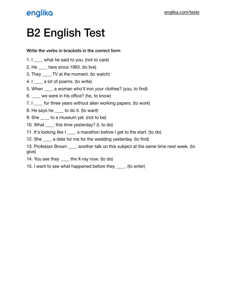 b2 English Test en | PDF