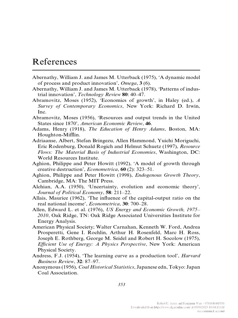 Comprehensive Economic Growth References | PDF | Economics | Macroeconomics