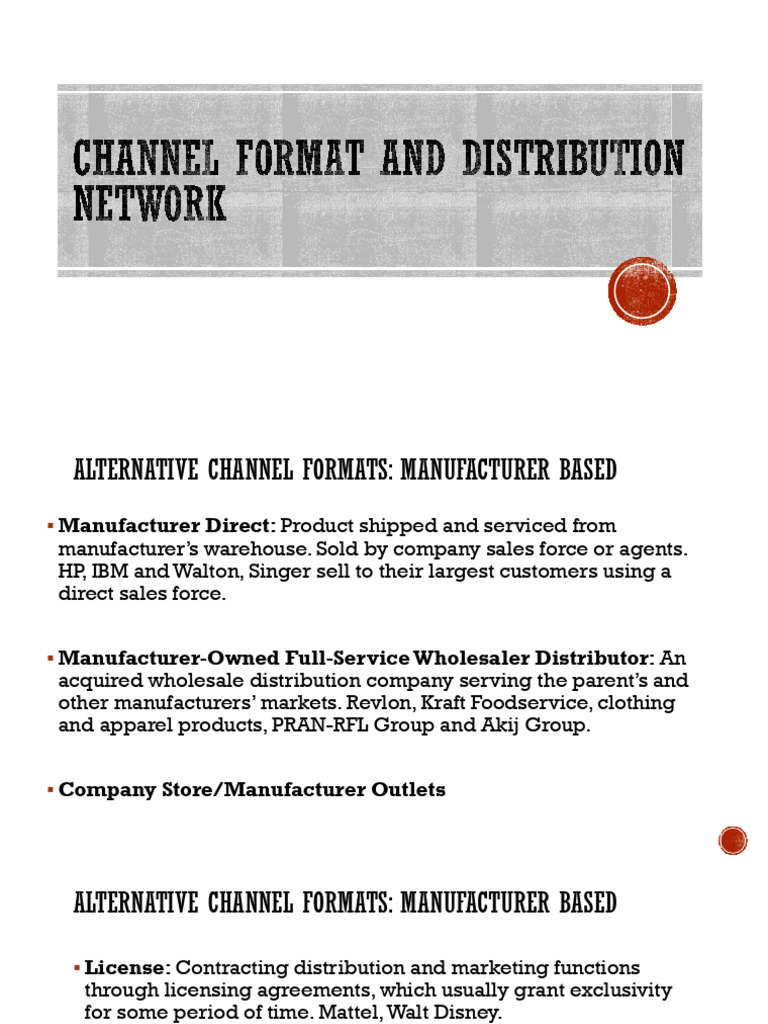 Alternative Channel Formats in Distribution | PDF | Warehouse ...