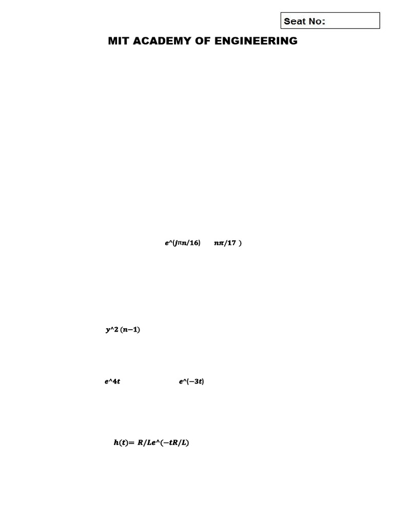 SY ENTC Signals and Systems JUN 2019 | PDF | Spectral Density | Digital ...