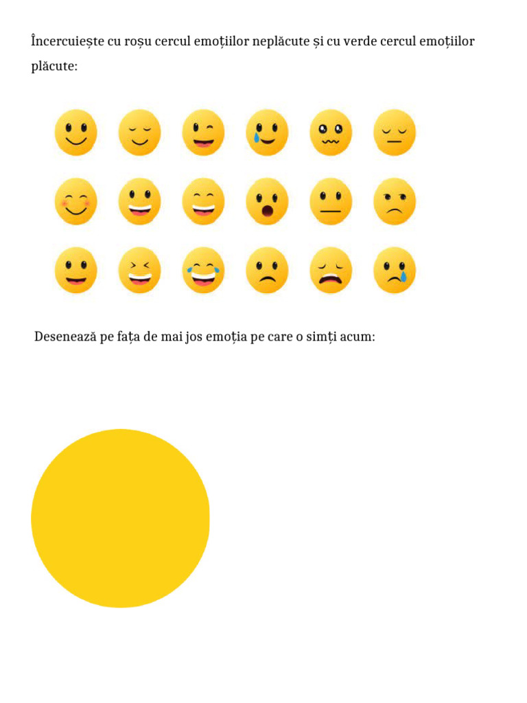 Fisa Emotii de Baza Red | PDF