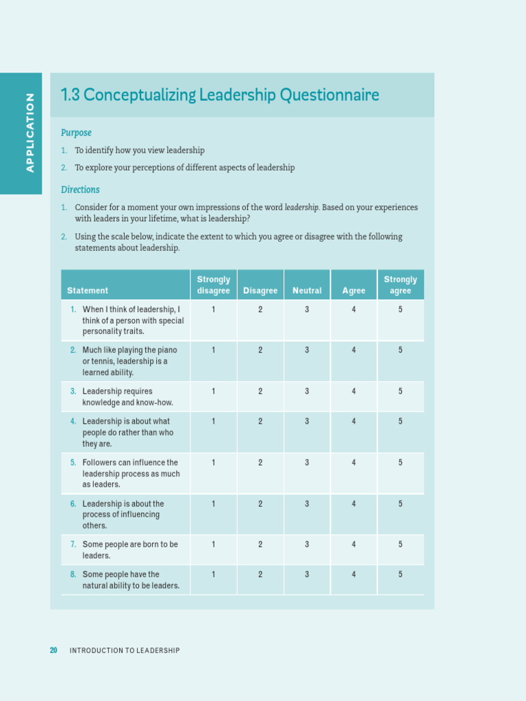 Chapter 1 Self-Assessment 0 | PDF | Leadership | Cognition