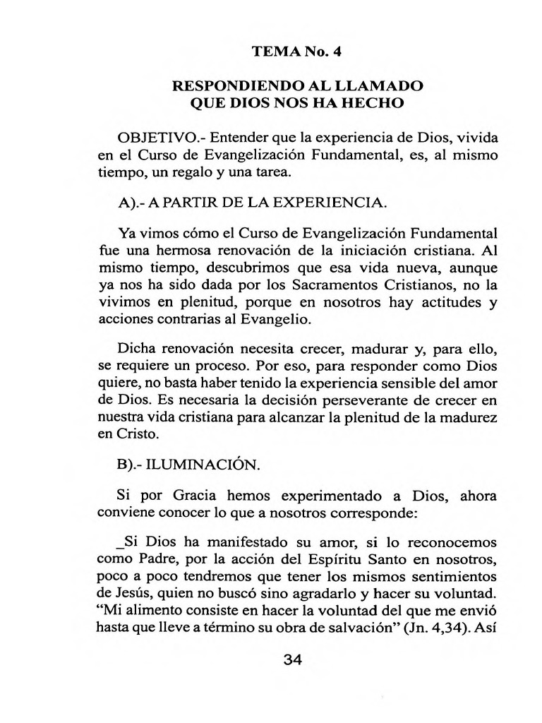 Respondiendo al Llamado de Dios | PDF | Amor | Jesús