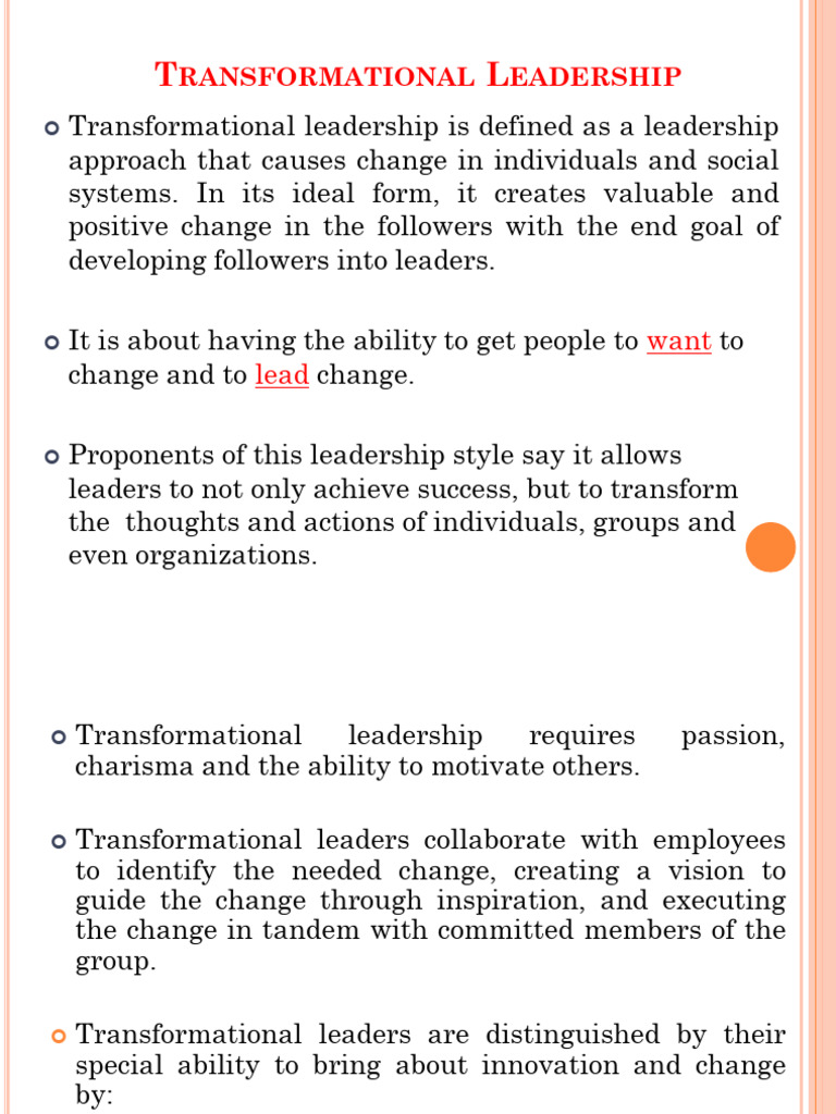 Transformational vs. Instructional Leadership | PDF | Transformational ...