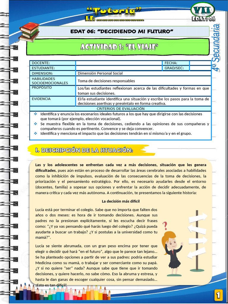 Toma de Decisiones en Secundaria | PDF | Toma de decisiones