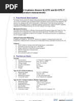 Datasheet Irradiance Sensor