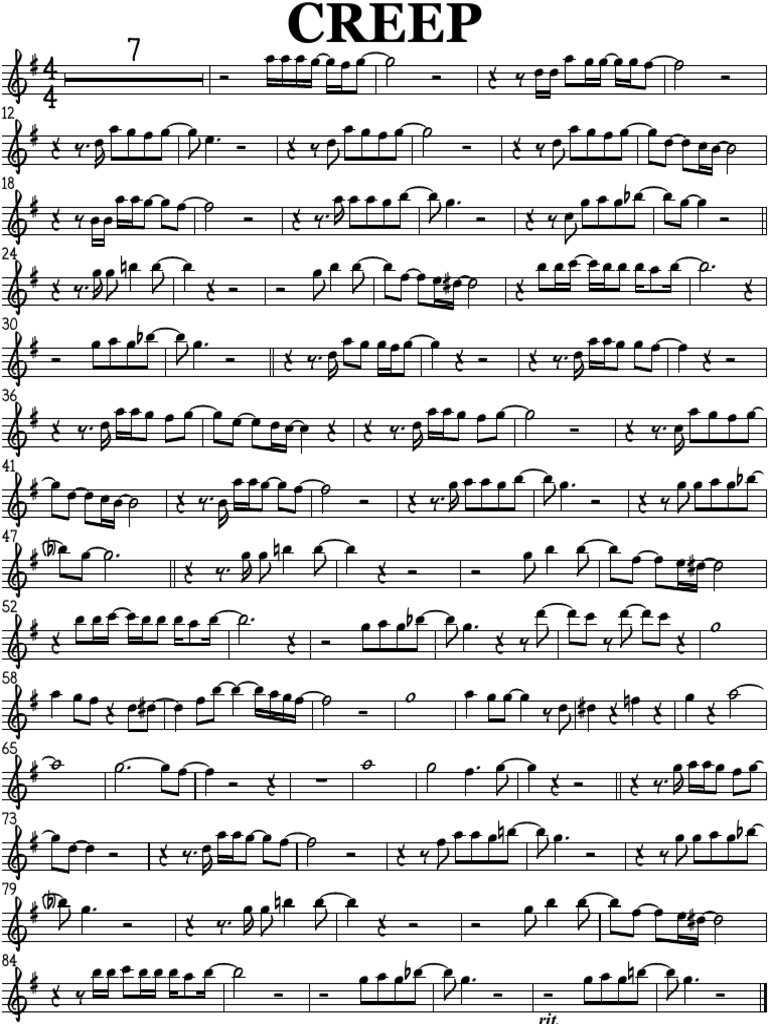 Creep Sheet Flute | PDF