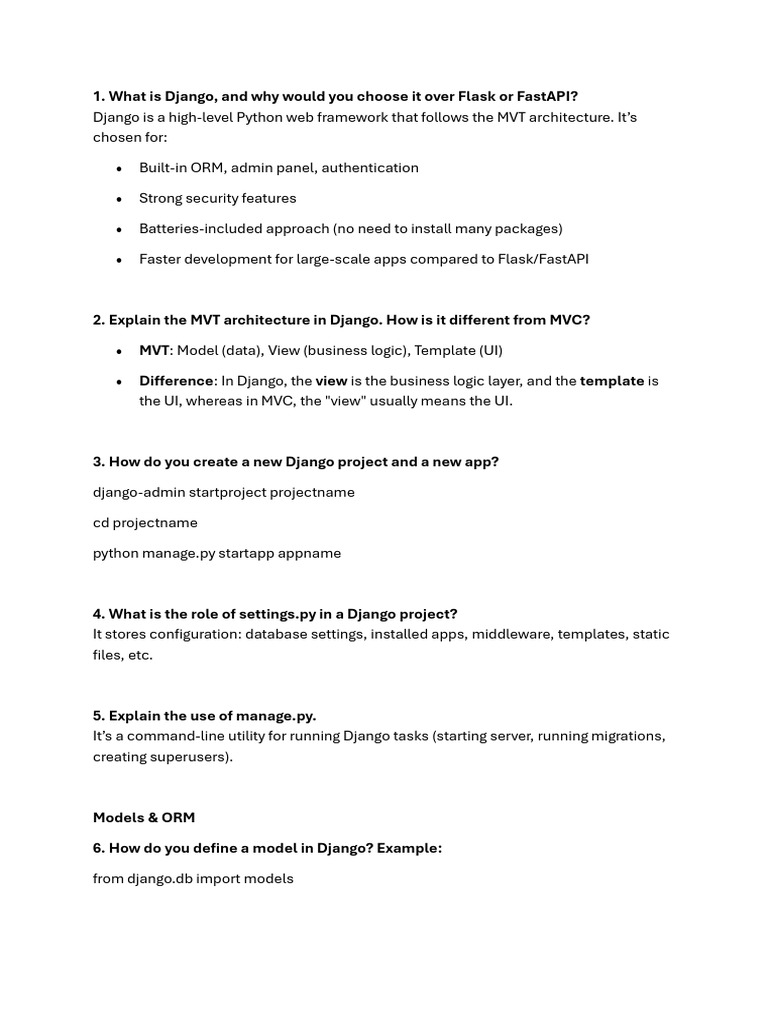 Django Framework Overview and Guide | PDF | Postgre Sql | Model–View ...