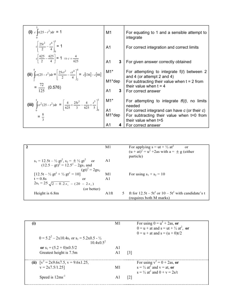 K01 - Equation of Motion (Vertical) - MS | PDF | Physics | Classical ...