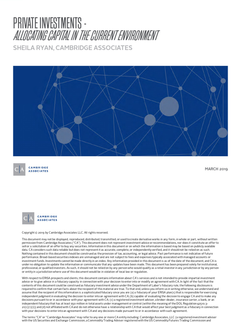 Sheila Ryan Cambridge Associates CFAPanel062519 - GBD | PDF | Private ...