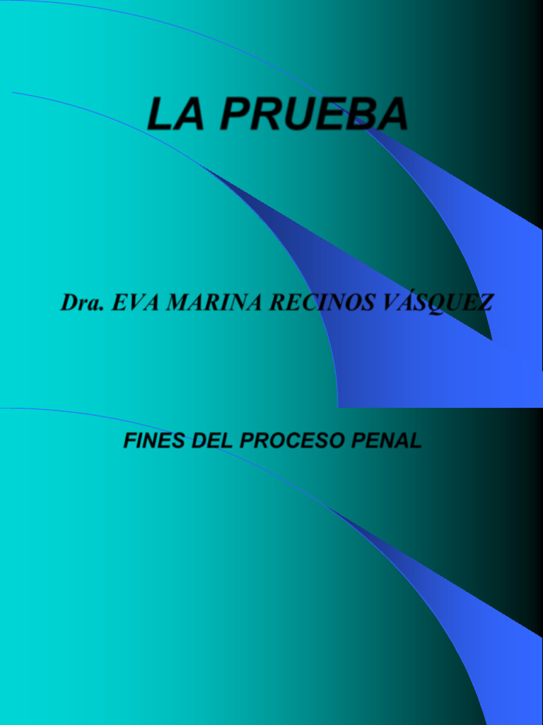 Importancia de la Prueba en el Proceso Penal | PDF | Evidencia (ley ...