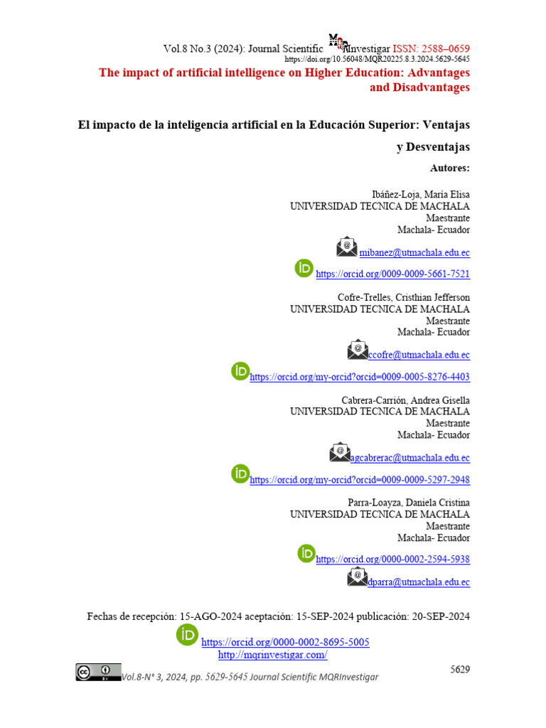 Impacto de la IA en Educación Superior | PDF | Inteligencia artificial ...
