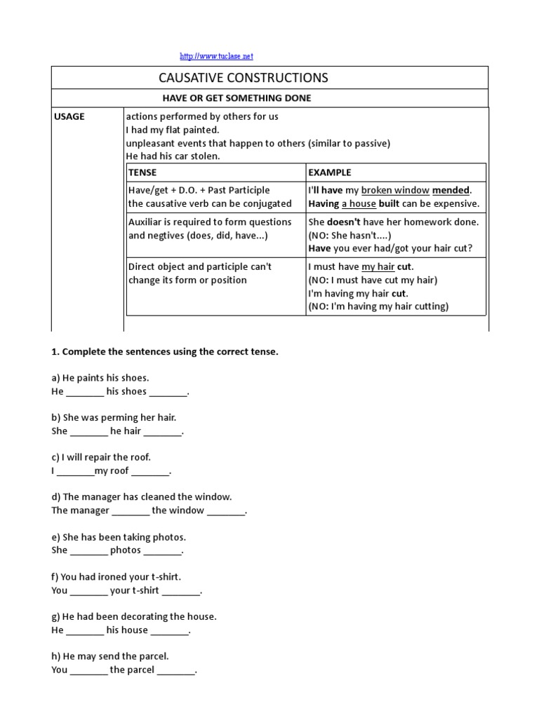 Causative form в английском worksheets. To have something done вопросы. Causative worksheets. Causative form. каузатив в английском языке упражнения.