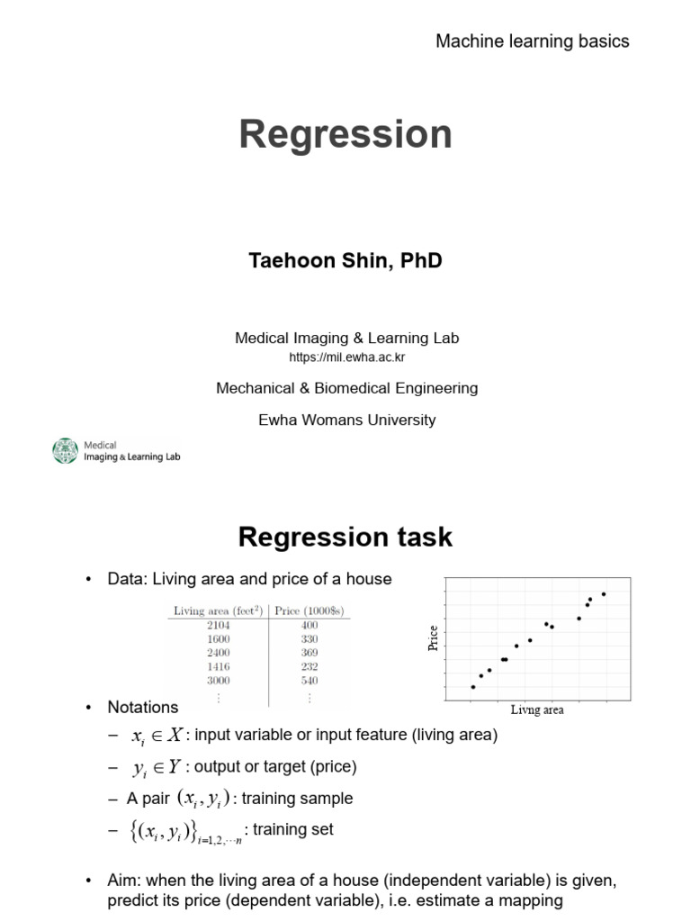 Machine Learning: Regression Basics | PDF | Regression Analysis ...