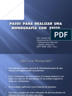 Pasos para Realizar Una Monografia Con Exito