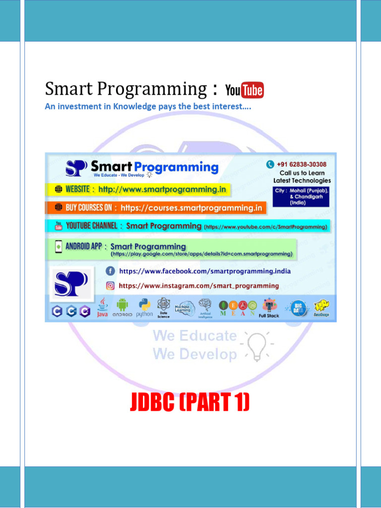 JDBC Basics and Key Concepts Explained | PDF | Databases | Sql