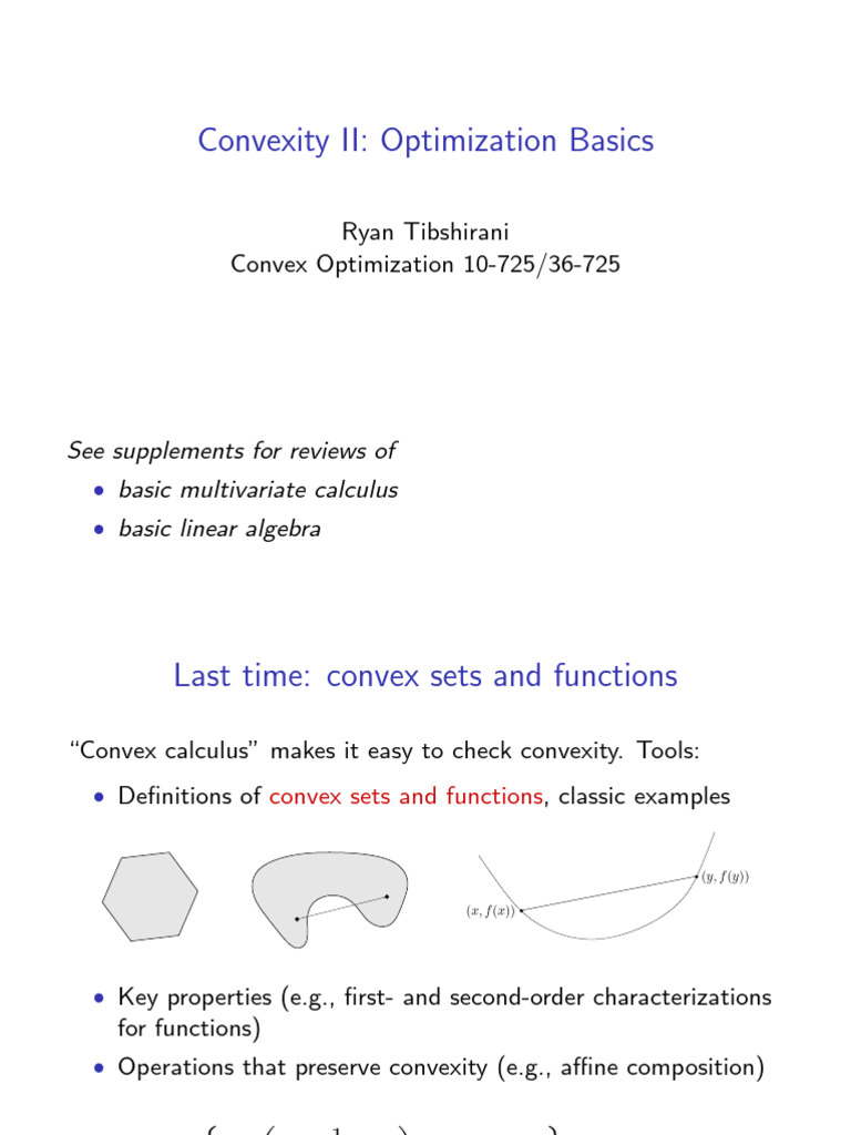 03 Convex Opt | PDF | Mathematical Optimization | Principal Component ...