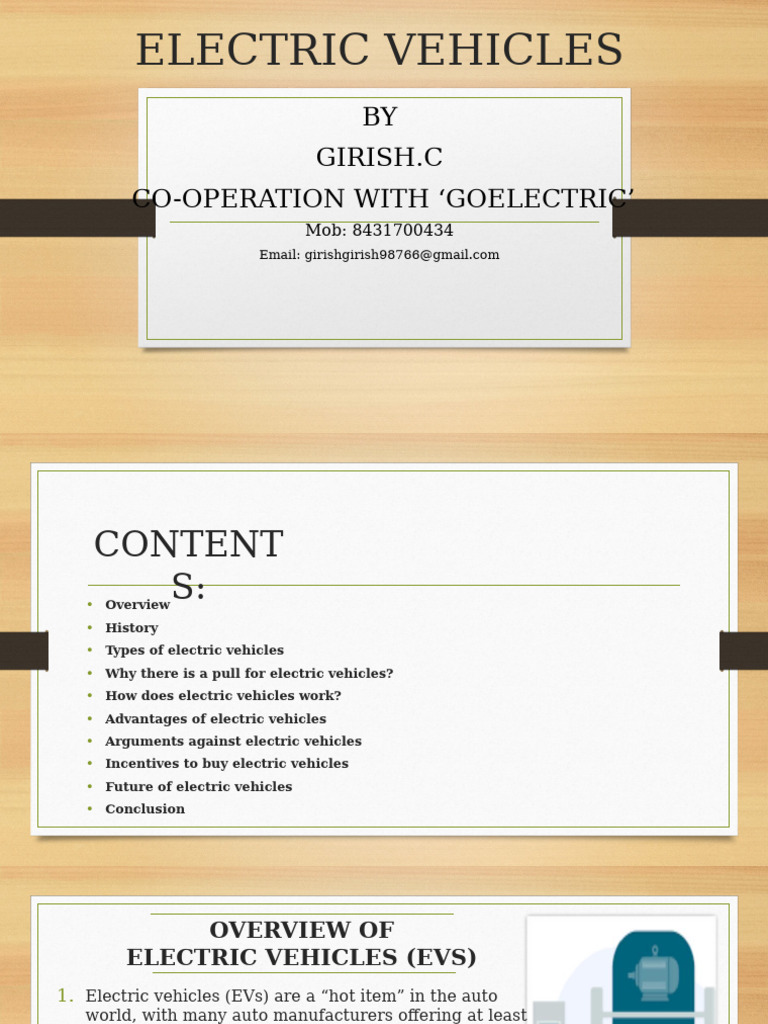 Comprehensive Guide to Electric Vehicles | PDF | Electric Vehicle ...