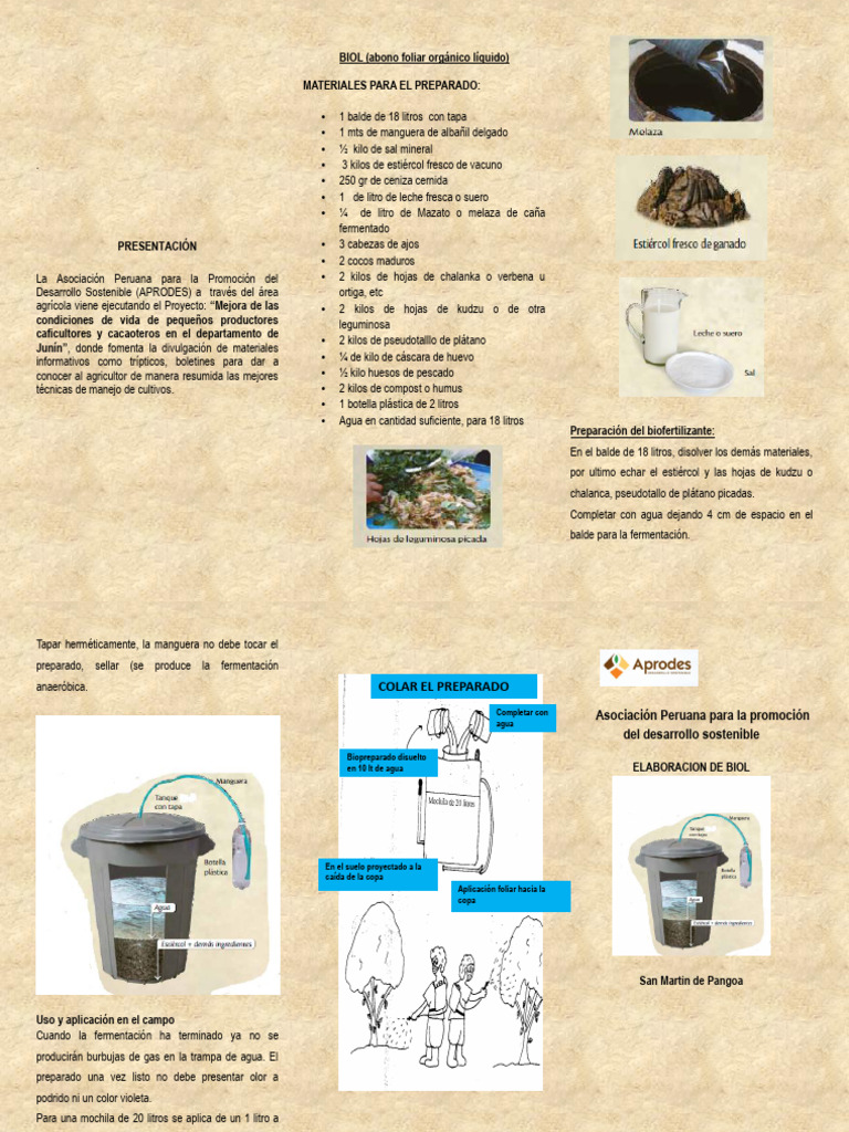 Elaboración de Biofertilizante BIOL | PDF | Agricultura