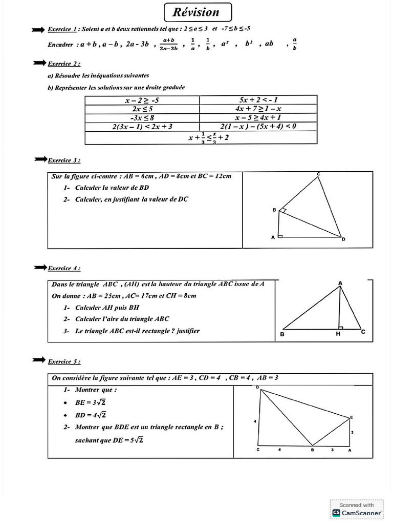 Maths - Correction - Revision | PDF