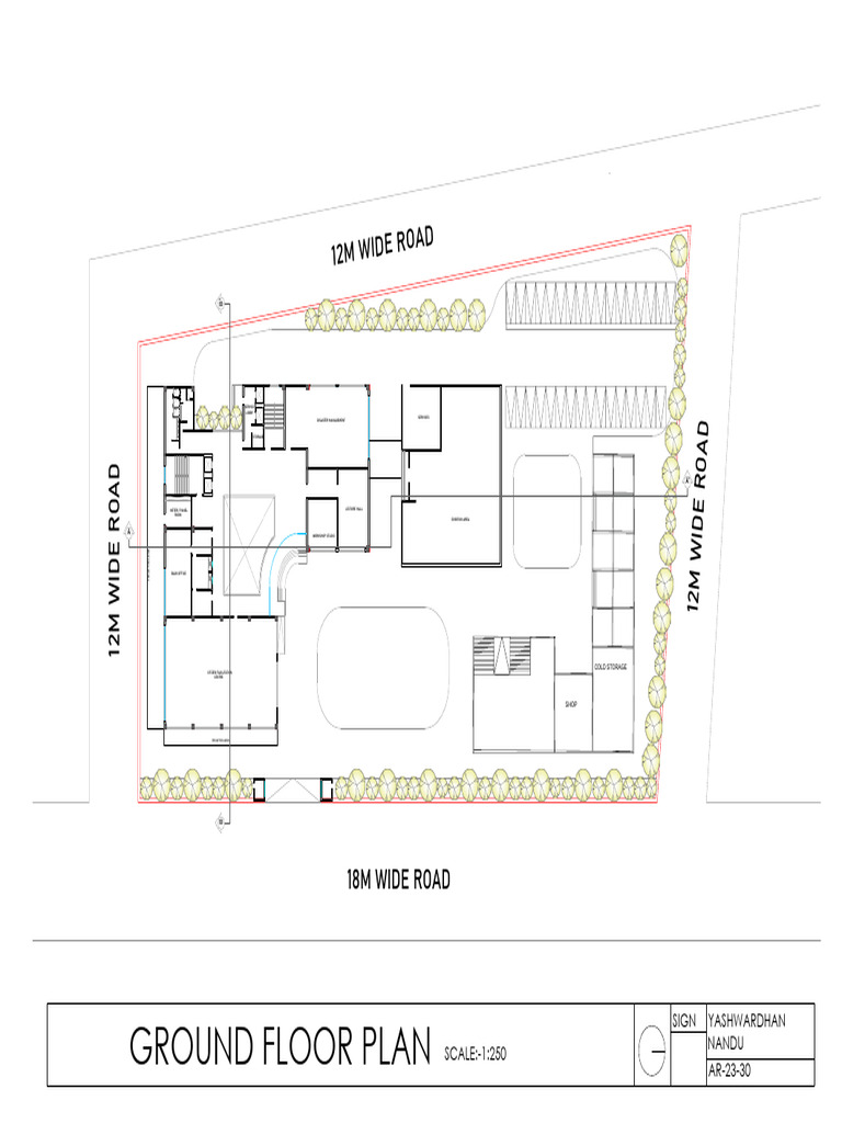 Ground Floor Plan for Cold Storage Shop | PDF