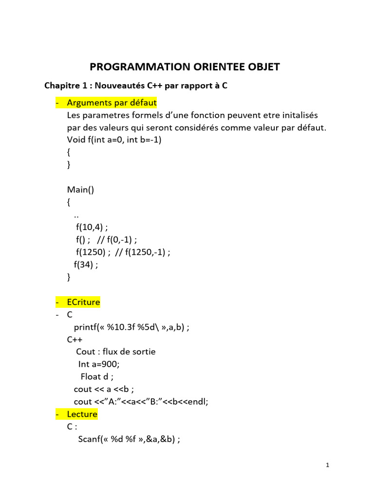 Introduction à la Programmation C++ | PDF | C ++ | Informatique
