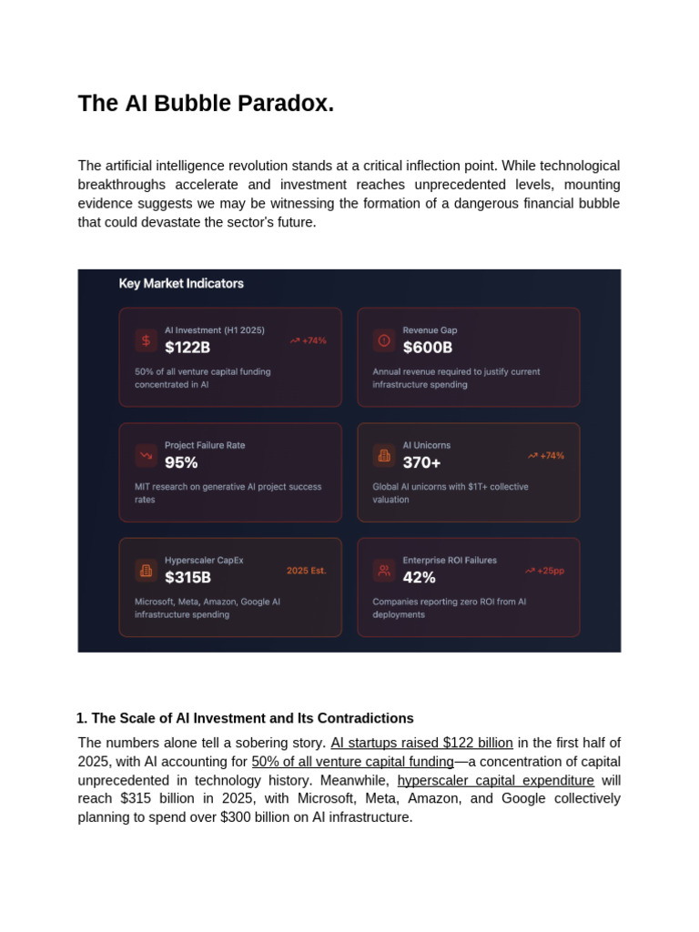 The AI Investment Bubble Explained | PDF | Artificial Intelligence ...