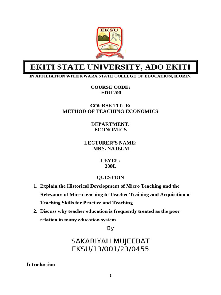 Micro Teaching and Teacher Education 2 | PDF | Teachers | Teacher Education