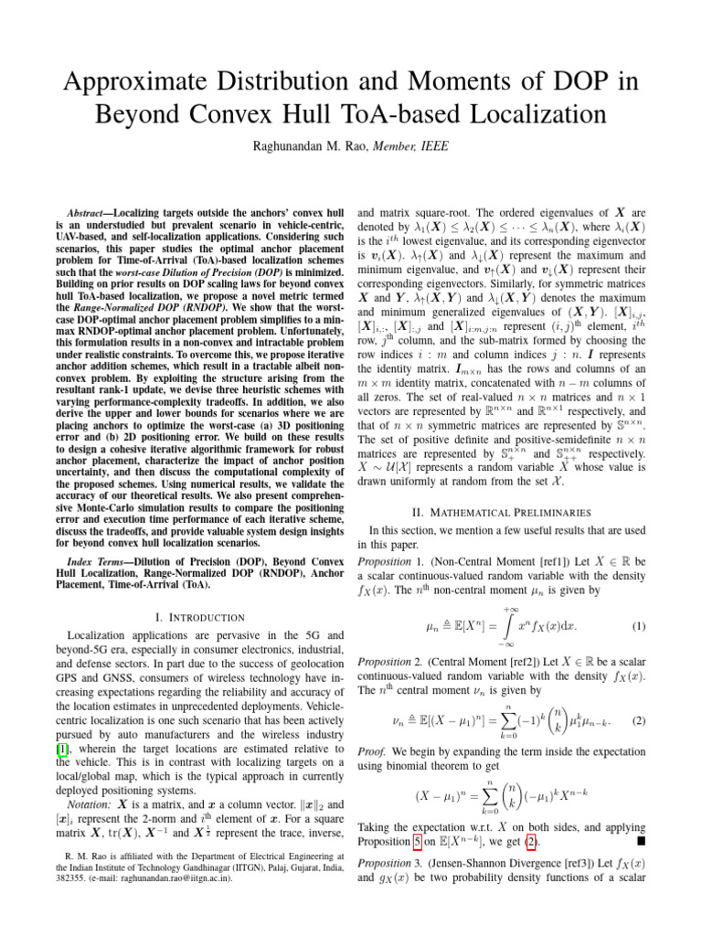 DOP Distribution BCH TOA | PDF | Matrix (Mathematics) | Eigenvalues And ...
