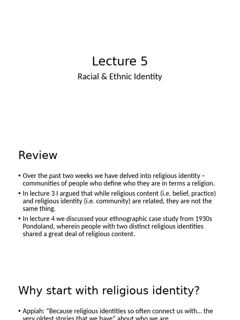 Racial and Ethnic Identity in Africa | PDF | Race (Human Categorization ...