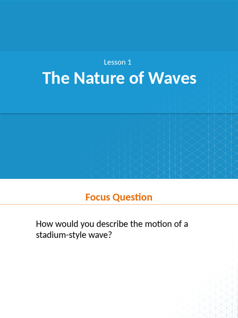 Understanding Wave Motion and Types | PDF | Waves | Sound