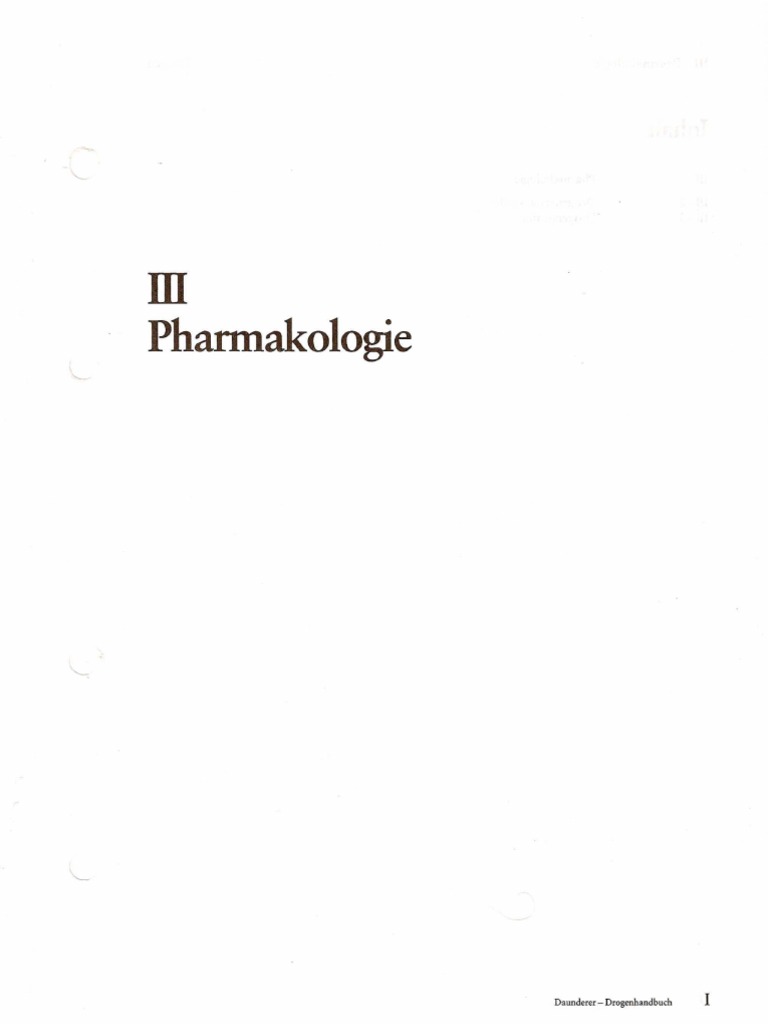 Drogenhandbuch Iii Pharmakologie