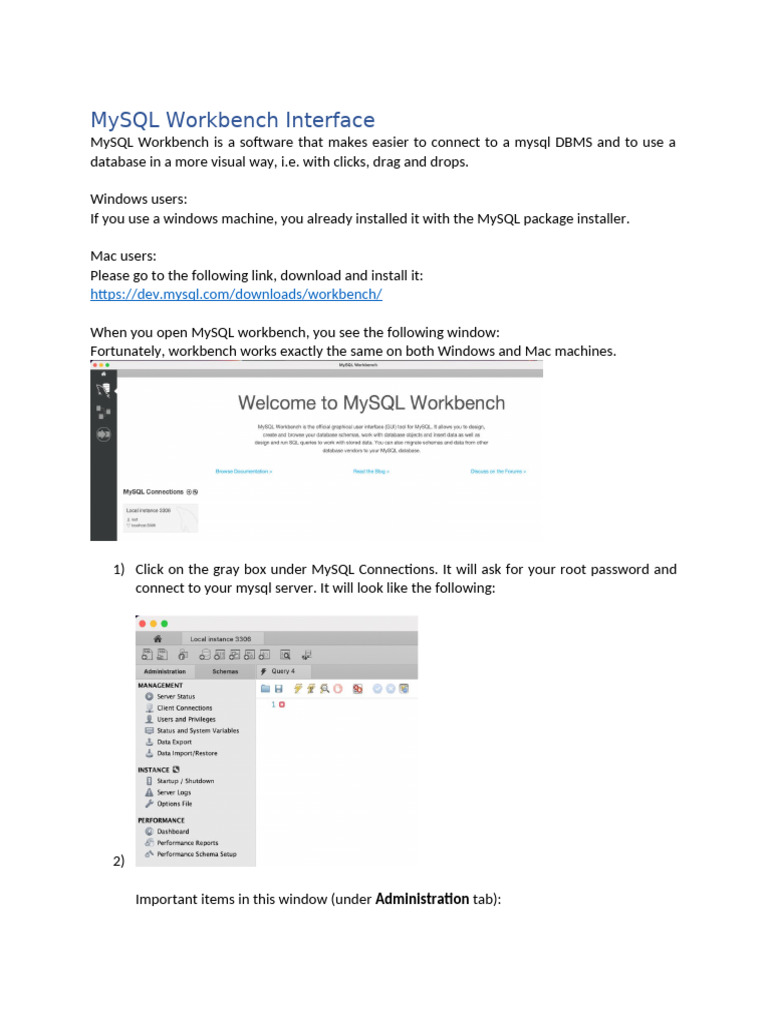 Exporting Connections in MySQL Workbench | PDF | Databases | My Sql