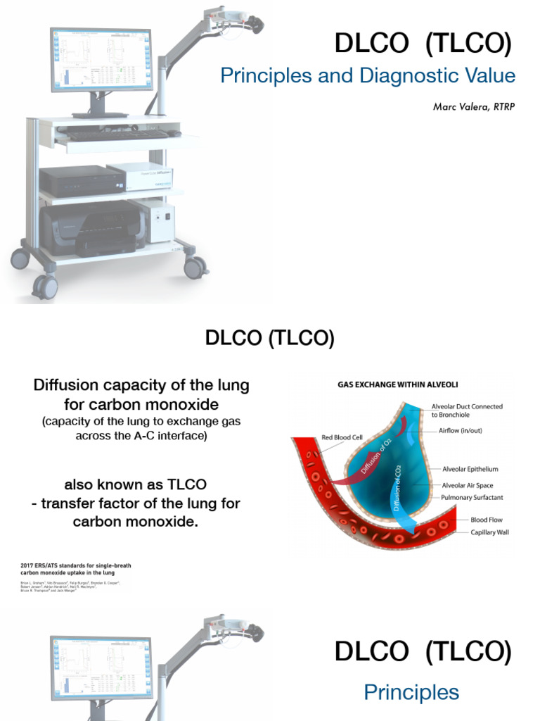DLCO Principles Mark Valera | PDF | Exhalation | Lung