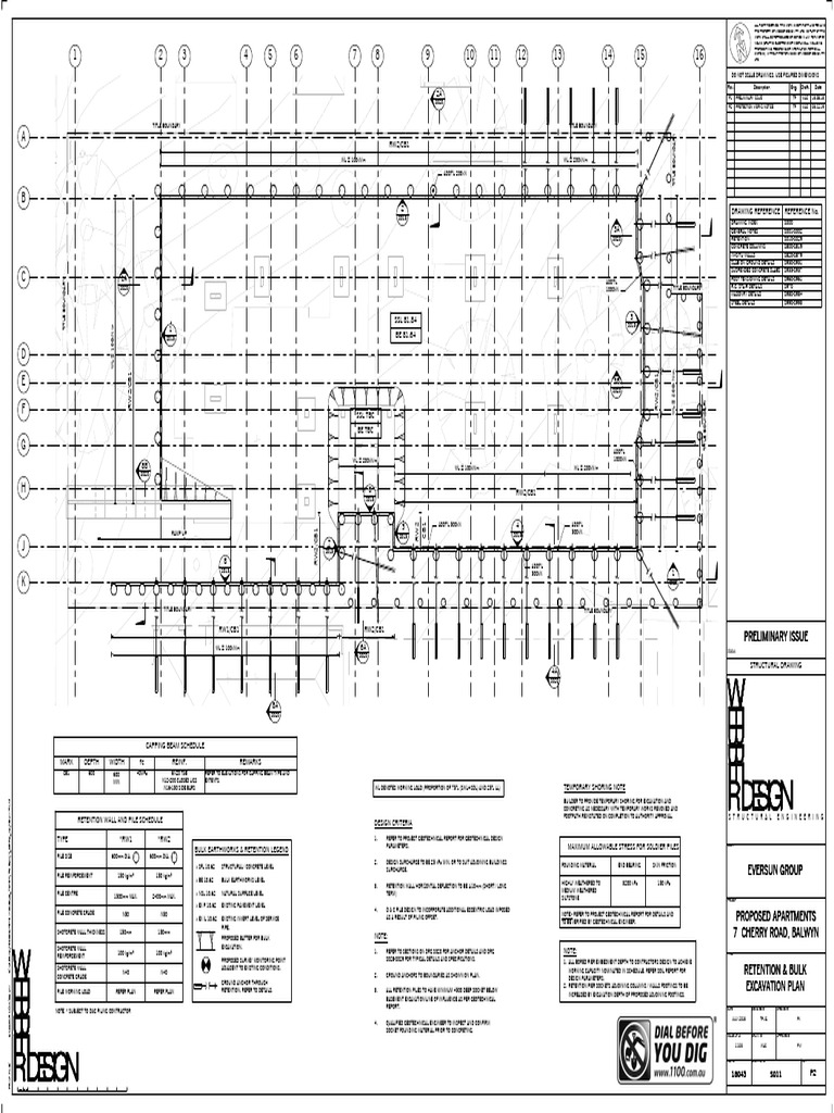 Retention and Bulk Excavation Plan | PDF | Building Engineering | Civil ...