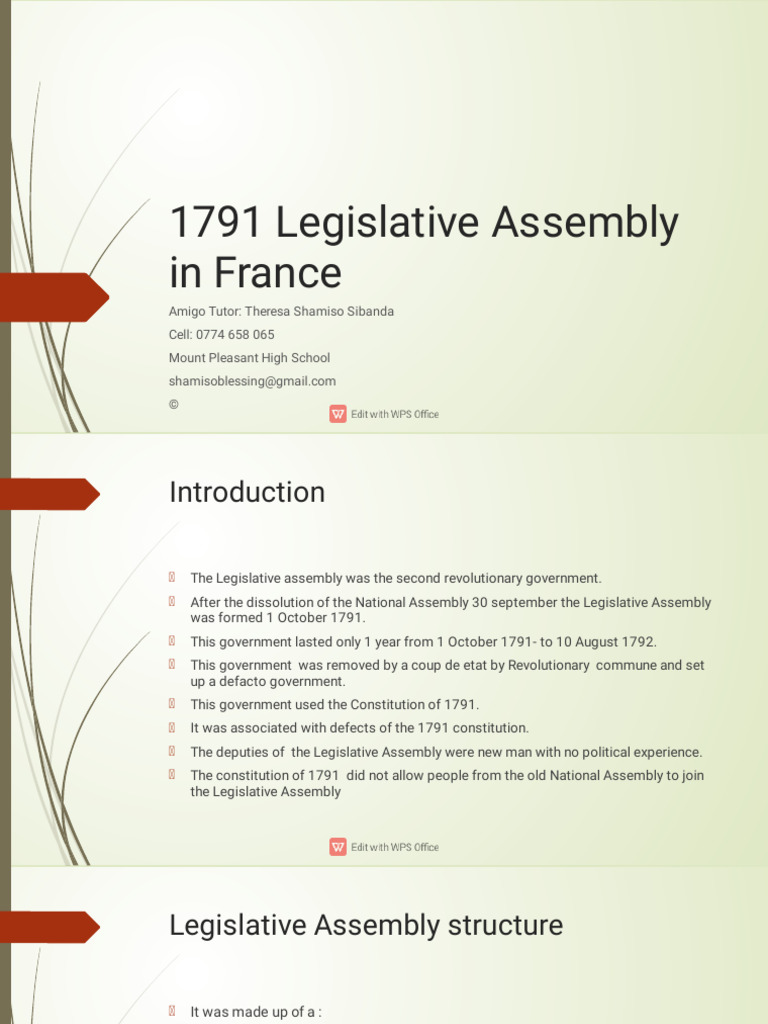 Legislative Assembly of 1791 in France | PDF | Maximilien Robespierre ...