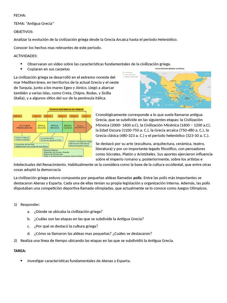 Evolución y legado de la Antigua Grecia | PDF | Antigua Grecia | Grecia