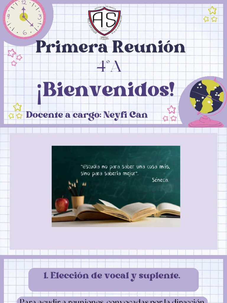 Presentación Educativa Reunión Padres de Familia, Morado, Rosa, Verde ...
