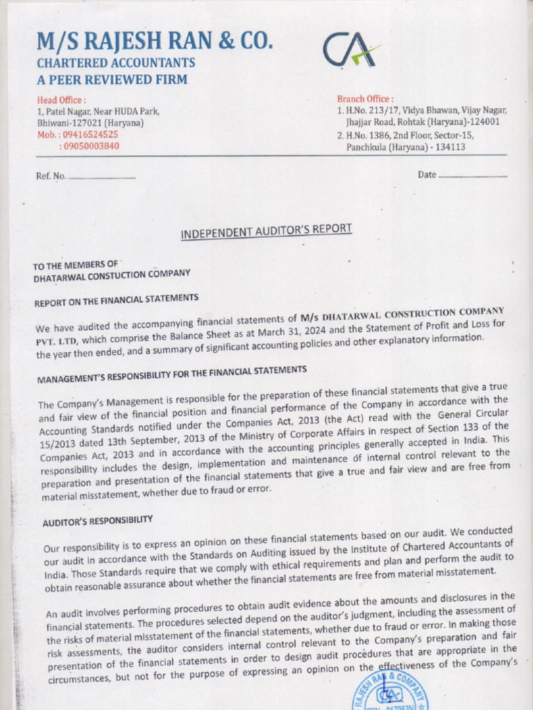 Audit Report Scan | PDF