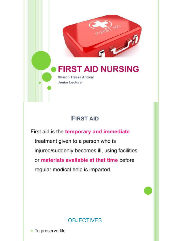 First Aid Nursing | PDF