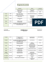 Naturama: Programme Des Activités 2012-2