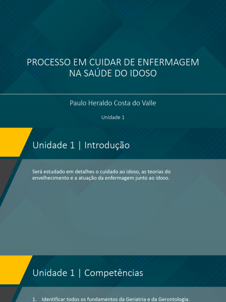 Cuidado de Enfermagem para Idosos | PDF | Envelhecimento | Enfermagem