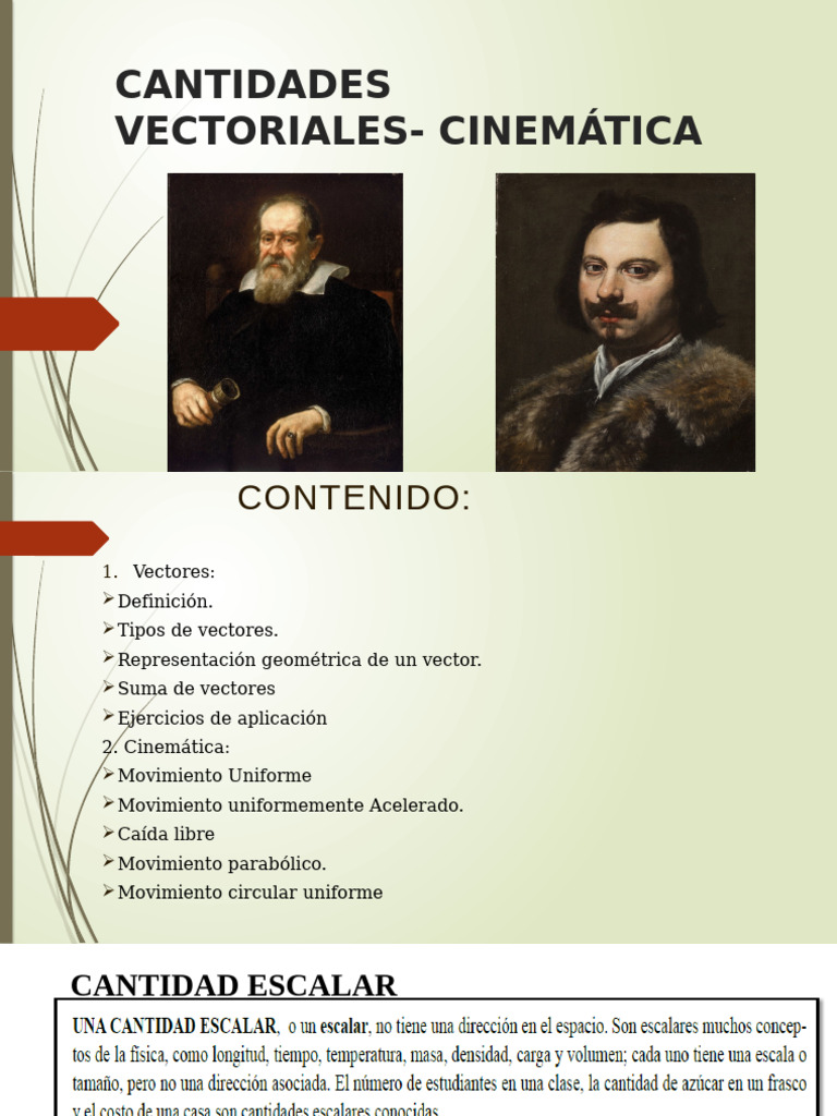 Vectores y Cinemática | PDF | Vector Euclidiano | Velocidad