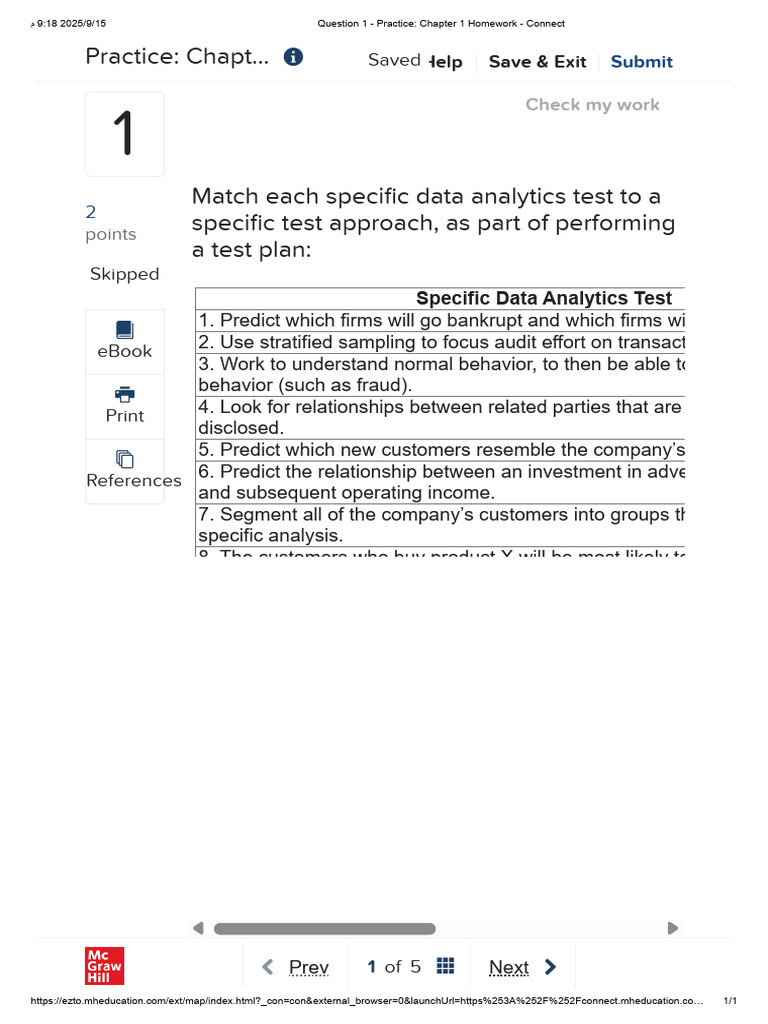 Question 1 Practice Chapter 1 Homework Connect Pdf
