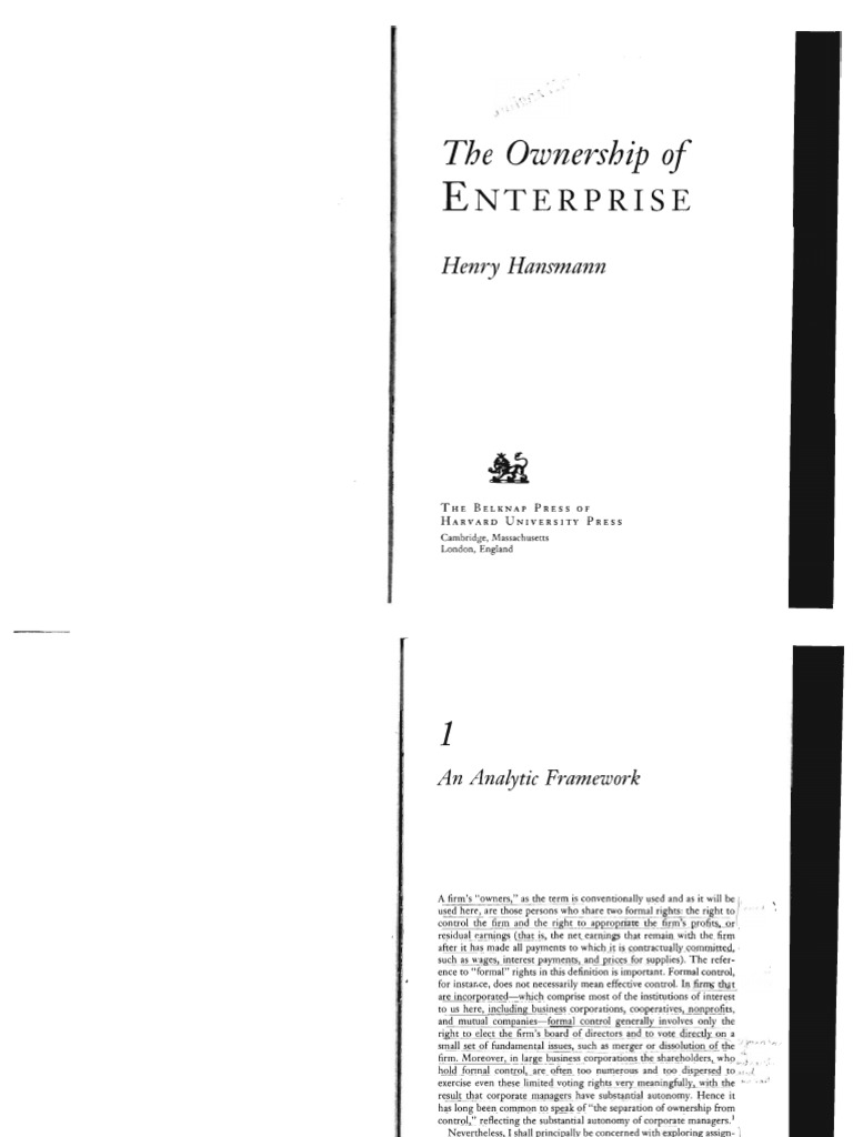 The Ownership of Enterprise | PDF