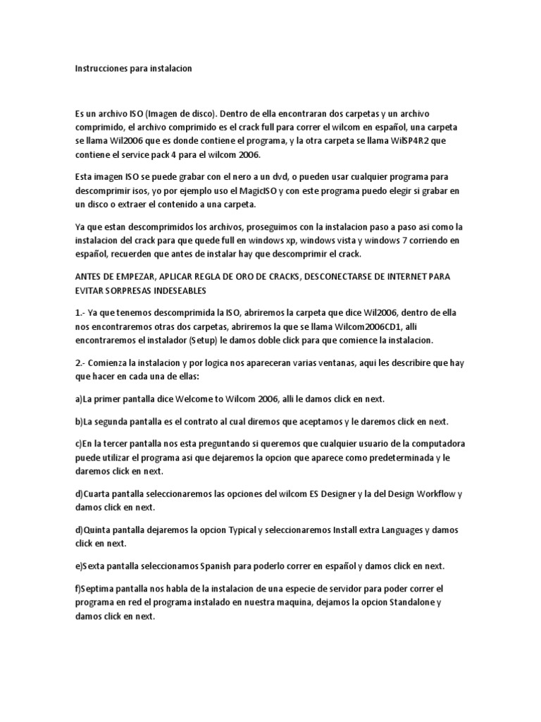 Crack de wilcom 2006 para windows 7